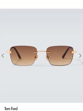 NWT Tom Ford Jake Rectangular Sunglasses, 54mm